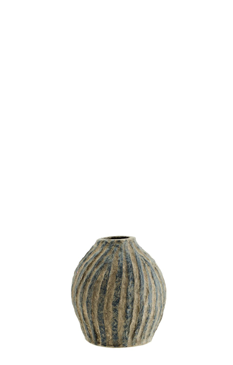 Madam Stoltz Papir-mache vase taupe