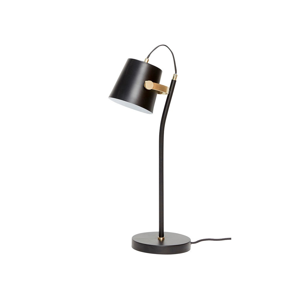 Hübsch Bordlampe, Sort/Messing